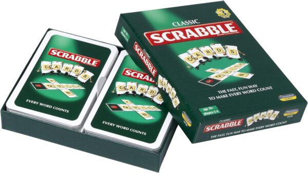Scrabble Cards: the fast, fun way to make every word count, with 3 ways to play! | Classic Games | For 2-4 Players | Ages 10+