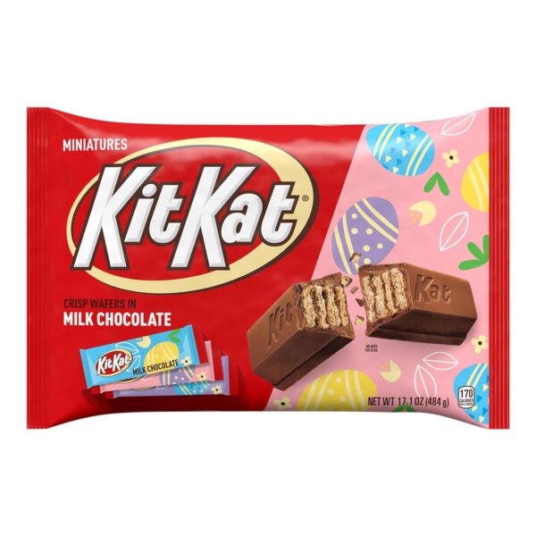 KIT KAT Miniatures Milk Chocolate Wafer, Easter Basket Easter Candy Bag, 17.1 oz