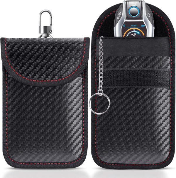 Faraday Pouch for car Keys,Faraday Bag | Car Key Signal Blocking Pouch | Keyless Entry Car Keys Case | RFID Blocker Bag for Car Security | Anti-theft Remote...