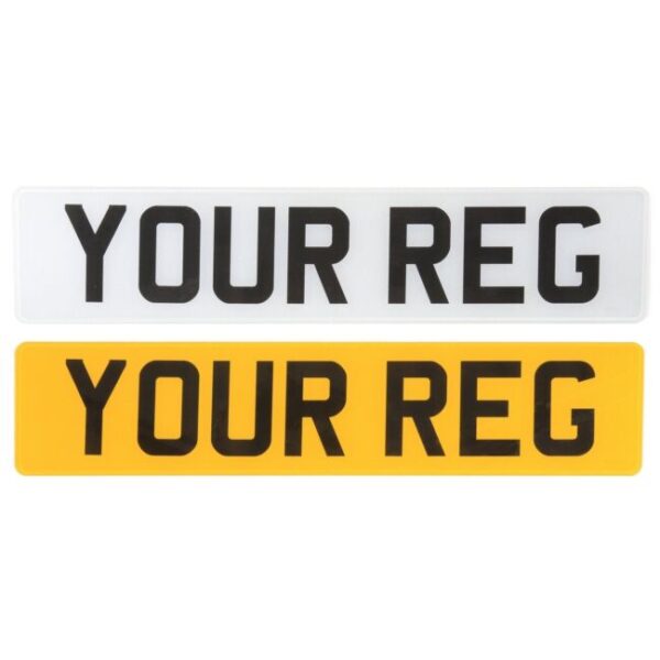 Printed Car Number Plates - Front/Rear/Pair, Road Legal Number Plate, MOT Compliant Car Number Plates -Number Plate for Cars UK, Vans & Trucks - Car...